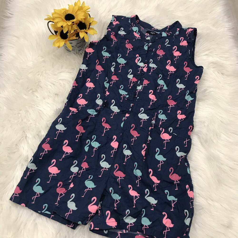 Gap Kids Girls Flamingo Print One-Piece Romper XL